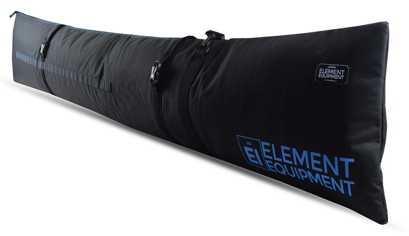 Element Equipment Padded Ski Bag Adjustable One Size Fits All Travel Ski Bag Black/Blue - Image 1